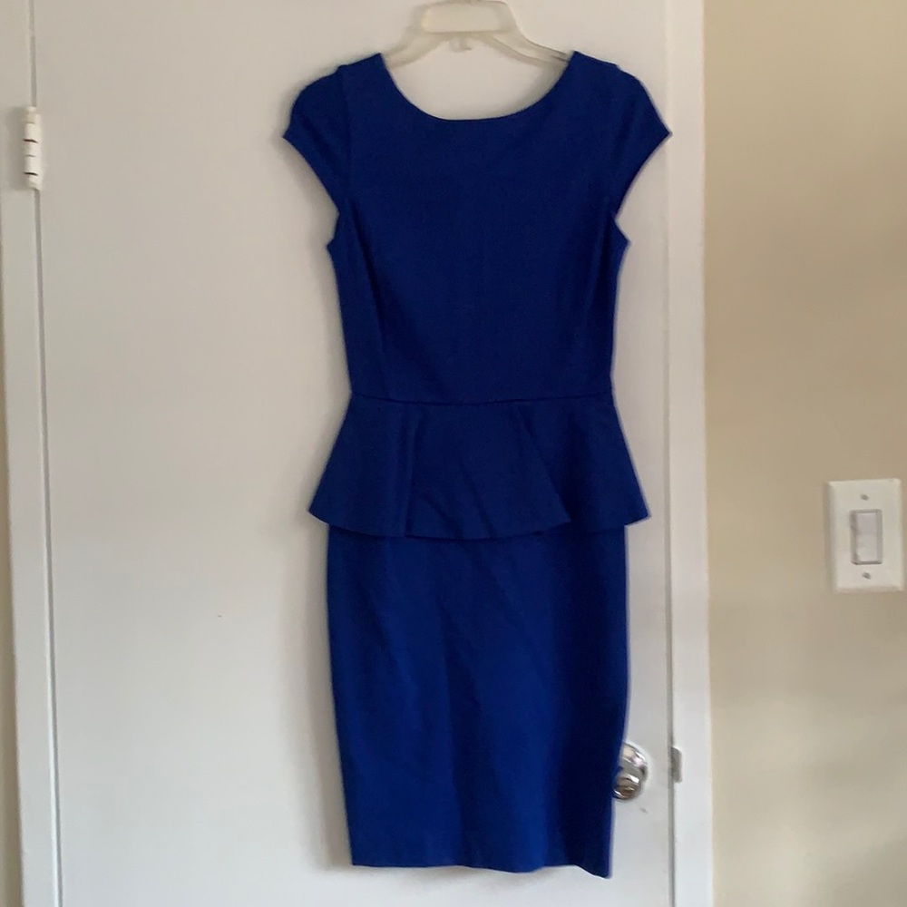 Banana Republic Royal blue peplum dress NWOT